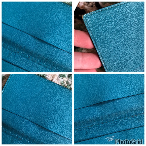 Hermès AUTHENTIC Vision Simple Leather Agenda Notebook Cover Dark Brown Blue - Picture 13 of 16